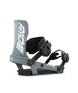 WSpecter- Grey snowboard bindings on a white background