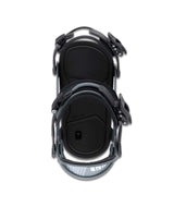 WSpecter- Grey snowboard bindings on a white background