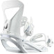 WSpell- White snowboard bindings on a white background