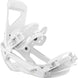 WSpell- White snowboard bindings on a white background