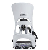 WStepOnLexaXSnowboardBindings-White snowboard binding with black accents on a white background