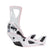 WStepOnReFlexSnowboardBindings-White and pink snowboard binding on a white background