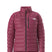 WSummitBreithornJacket-Maroon puffer jacket with The North Face logo on a white background