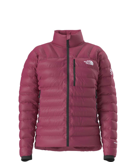 WSummitBreithornJacket-Maroon puffer jacket with The North Face logo on a white background
