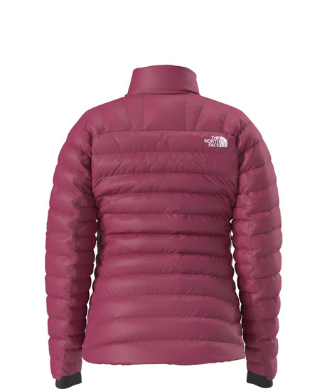 WSummitBreithornJacket-Maroon puffer jacket with The North Face logo on a white background