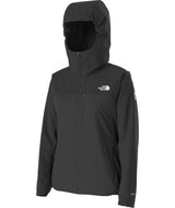 WSummitCasavalHoodie-Black jacket with The North Face logo on a white background