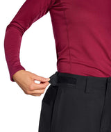 WSummitEastwallGTXPant-Black pants with The North Face logo on a white background