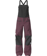 WSummitVerbierGTXBib-Purple bib overalls with black accents on a white background