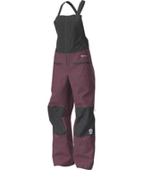 WSummitVerbierGTXBib-Purple bib overalls with black accents on a white background