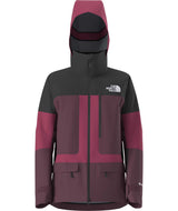 WSummitVerbierGTXJacket-Maroon and black jacket with The North Face logo on a white background