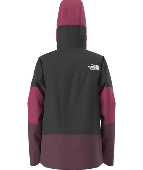 WSummitVerbierGTXJacket-Black and maroon jacket with The North Face logo on a white background