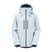 WSygnaJacket-A light gray hooded outdoor jacket with black zipper details, shown against a white background.