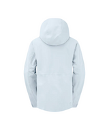 WSygnaJacket-A light gray hooded outdoor jacket with black zipper details, shown against a white background.