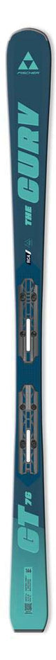 WTHECURVGT76_RSW10PR-A single ski shown vertically against a plain white background, with visible bindings and a small printed logo near the top.