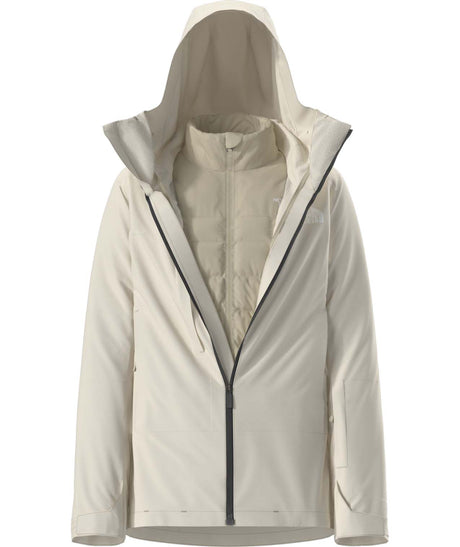 WTHERMOBALLSnowTriclimate-Beige raincoat with a hood on a white background