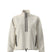 WTNFFleeski1_4ZipPullover-Light cream fleece pullover with black zippers on a white background