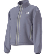 WTNFFleeskiFullZipJacket-Purple fleece jacket with The North Face logo on a white background