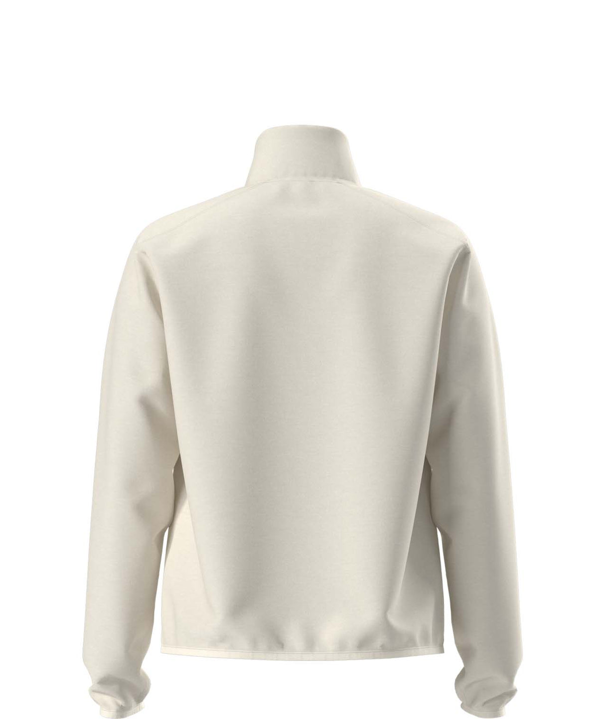 WTNFPerformanceFleece1_4Zip- Beige half-zip pullover with The North Face logo on a white background