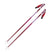 WTechliteProSkiPole- A pair of ski poles with dark red shafts, purple gradient handles, and white tips, shown against a plain white background.