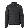 WTerra Peak Jacket- Black puffer jacket with The North Face logo on a white background