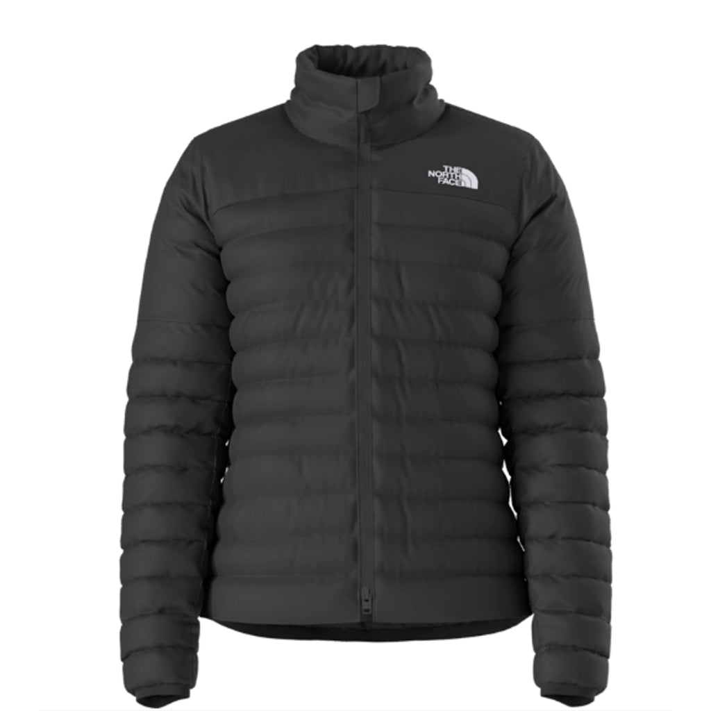 WTerra Peak Jacket- Black puffer jacket with The North Face logo on a white background
