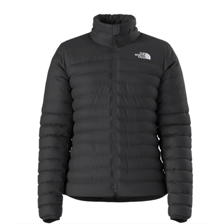 WTerra Peak Jacket- Black puffer jacket with The North Face logo on a white background