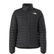 WTerra Peak Jacket- Black puffer jacket with The North Face logo on a white background