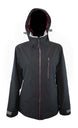WTreelineShellJacket- Black jacket with a hood on a white background