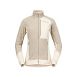 Lofoten Warm2 Jacket -Beige fleece jacket with a brand logo on a white background