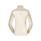 Lofoten Warm2 Jacket -Beige fleece jacket with a brand logo on a white background