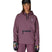WWaterproofHoody-Person wearing a purple snowsuit with a white background