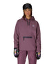 WWaterproofHoody-Person wearing a purple snowsuit with a white background