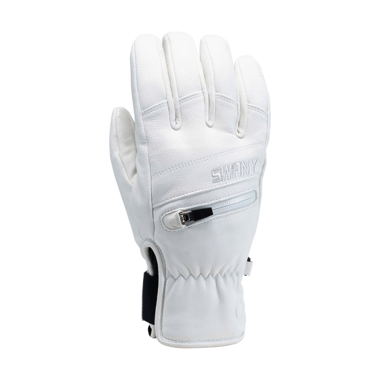 WX-CellUnderGlove-White glove with a brand logo on a white background