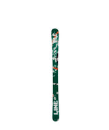 WallischShorty7.0- White Line Ski with paint splatter design on a white background