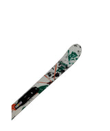 WallischShorty7.0- White Line Ski with paint splatter design on a white background