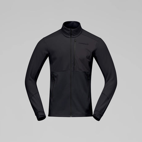 Lofoten Warm2 Jacket- Black jacket on a gray background