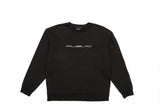 WarpCrewneck-A black crewneck sweatshirt with the word 'PUBLIC' printed in white across the chest, displayed flat against a solid white background.