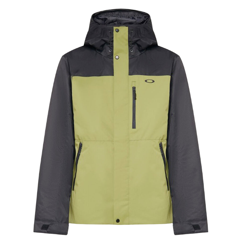 WestviewJkt-Two-tone black and green jacket on a white background