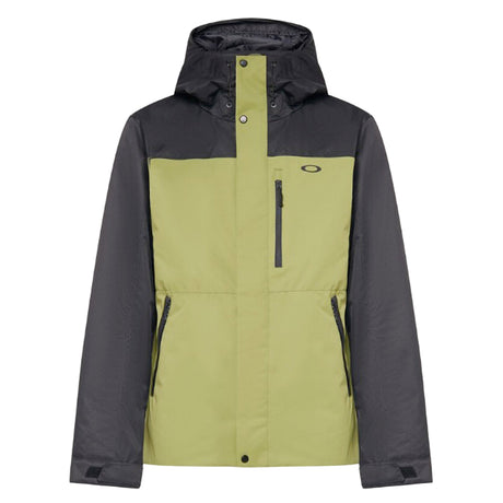 WestviewJkt-Two-tone black and green jacket on a white background