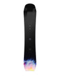 Whatever- Black snowboard with colorful bottom design on a white background