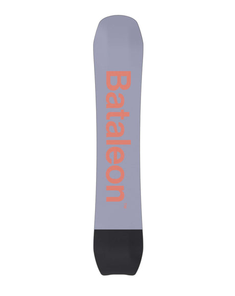 Whatever- Black snowboard with colorful bottom design on a white background