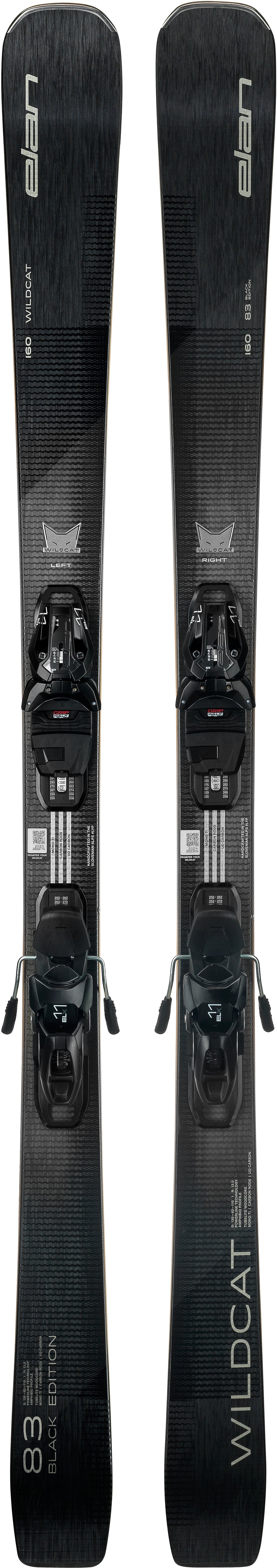 Wildcat83BLKEditionELX11GWShift- Black ski on a white background