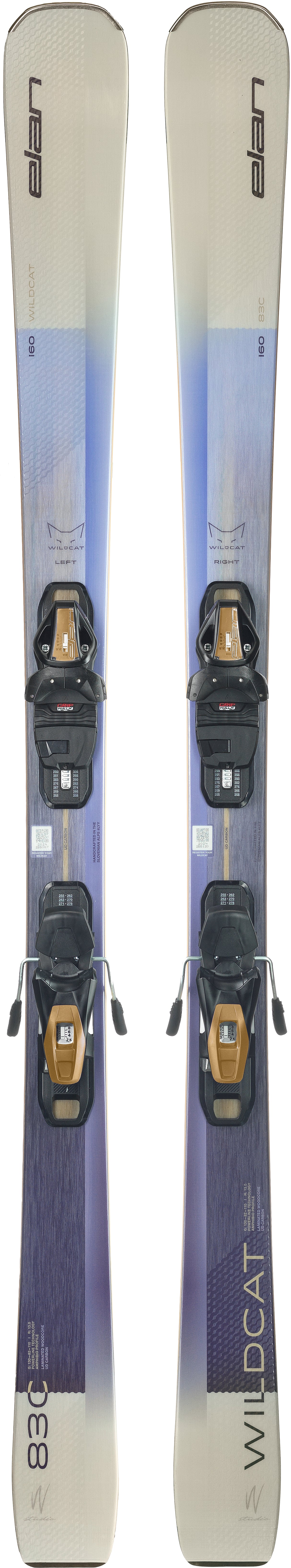 Wildcat83CEL9GWShift- Cream and light blue ski on a white background
