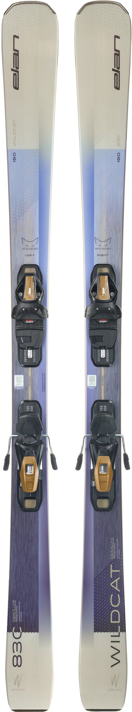 Wildcat83CEL9GWShift- Cream and light blue ski on a white background