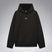 WintertideScratchedHoodie-A black pullover hoodie with a small white Oakley logo on the left chest, displayed against a neutral gray gradient background.