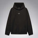 WintertideScratchedHoodie-A black pullover hoodie with a small white Oakley logo on the left chest, displayed against a neutral gray gradient background.
