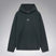 WintertideScratchedHoodie-A dark charcoal gray hooded sweatshirt with a small white Oakley logo on the left chest, displayed against a neutral gray gradient background.