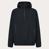 WintertideSoftshellHoodie-Black hooded jacket on a light gray background