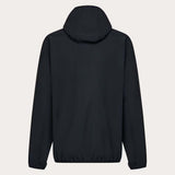 WintertideSoftshellHoodie-Black hooded jacket on a light gray background