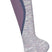 WSkiFullCushionOTCSocks-Knee-high sock with purple and gray pattern on a white background
